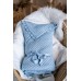 Плед-конверт дитячий на синтепоновій підкладці Блакитний 0782